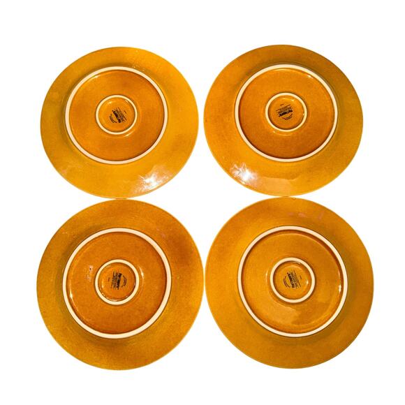 Pier 1 Imports Dinner Plates Spice Route Ginger 10.75" Set Of 4 Beaded Chinaware - Picture 6 of 7